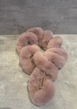 Kunst Fell Schal Damen / Kunstpelz Kragen / Schlauchschal NEU /Altrosa