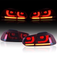 VLAND LED Rückleuchten Für VW GOLF MK 6 GTI R 2008-13 Rot Geraucht Bremsleuchten