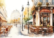 Charmante Stra�enszene in