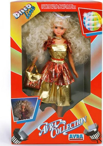 Vintage gummi disco puppe - vintage,