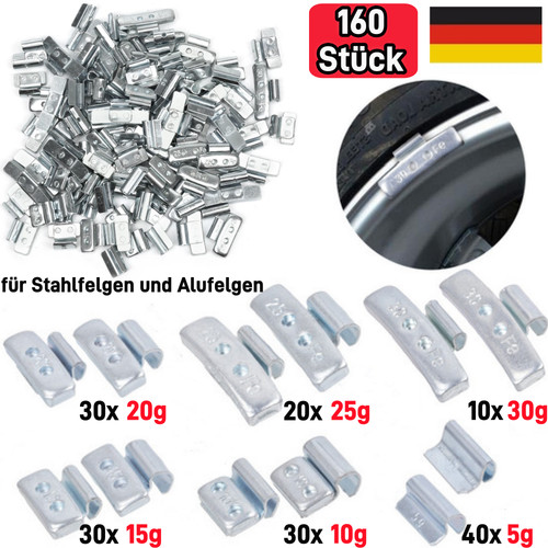 160x schlaggewichte sortiment - 160x,