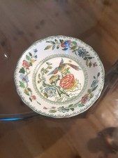 4x "Davenport" Wedgewood & Co Ltd Oriental Pheasants Dessertschale 12,5cm GRÜN