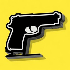 Waffe Pistole LED Lampe - Leuchtbox