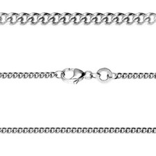 Echt Platin 950 Juwelier Rund Panzer Kette Stärke 1,7 mm Pt 950 mit Karabiner