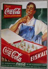 Coca Cola Poster PLAKAT Eismann 1A Zustand Versand als Rolle o. Brief wählbar