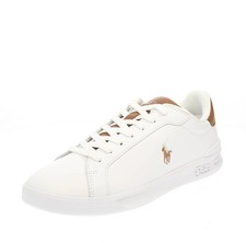 Ralph Lauren Heritage Court - Low Sneaker aus weißem Leder - Größe 43 [10 Us