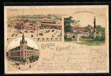 Lithographie Erfurt, Bahnhof
