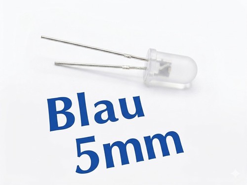 Led diode 5mm difus blau - diode, neu