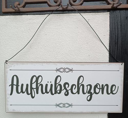 Dekoschild mit schriftzug - mit,