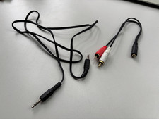 3.5mm Klinke auf Cinch Composite Audio Video AV Kabel mit Verlängerung Kupplung