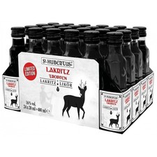 ST. Hubertus Tropfen Lakritz Likör 24 x 0,02 Liter 16 % Vol.