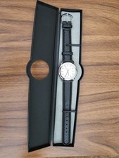 Hamburger Hochbahn Uhr Armbanduhr schwarz im Etui Zugfahrer HHA guter Zustand