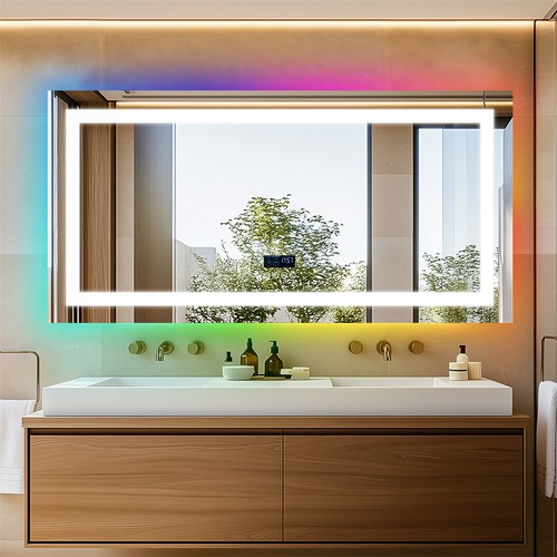 Spiegel mit rgb beleuchtung - mit,