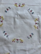 Osterdecke Handarbeit  Gr. 80 cm x  79 cm  100% Baumwolle super - Kreuzstich