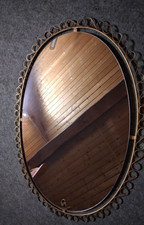 70er ovaler Wandspiegel