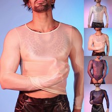 Herren Langarm Öl glänzend