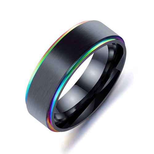 Schicker schwarzer ring aus - schwarzer,