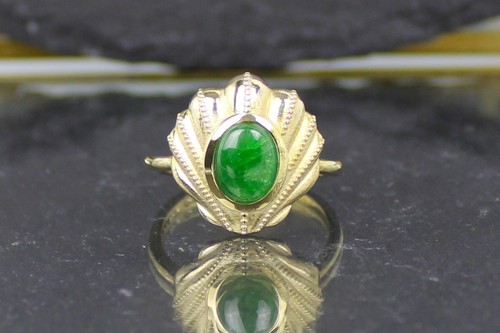 Tsavorit goldring 375er - tsavorit,