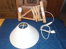 Scherenlampe Holz, Wandlampe, Schreibtischlampe, Danish-Design, 70/80er Jahre