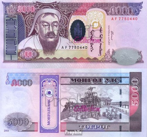Banknoten mongolei 2003 - mongolei,