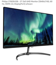Philips Monitor 27 Zoll Schwarz 276E8VJSB/00 68cm 4K UHD