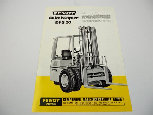 Original prospekt fendt dfg - prospekt, 20