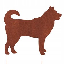 HUSKY HUND FIGUR HUND CORTEN