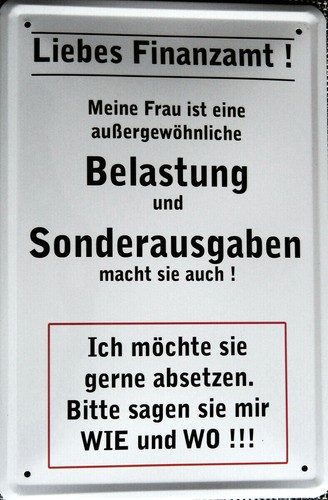 Blechschild 20x30 cm - 20x30,