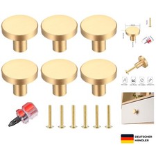 6x Schrankknöpfe Messing 25mm