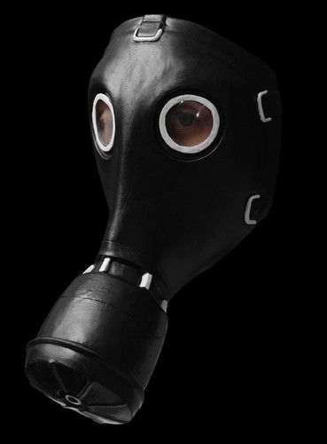 Gasmaske schwarz - ,