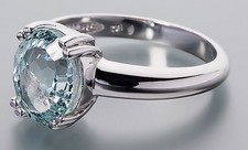 Ring 375 Weißgold Aquamarin