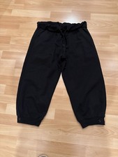 Schwarze, 7/8-Sporthose, Damen, Okay, Gr. 40, Stoffhose, Gummizug Hose Bequem