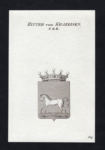 1820 krazeisen wappen adel - wappen,
