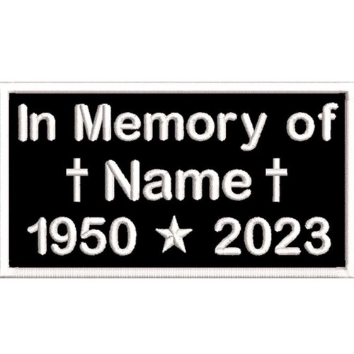 Gestickter memory of - "in,