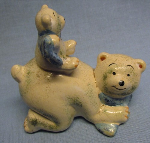 Keramikfigur eisbär liegend - keramikfigur,