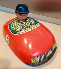 Altes mechanisches Blechspielzeug  Auto scooter