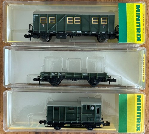 Minitrix güterwagen 13330 - 3x,