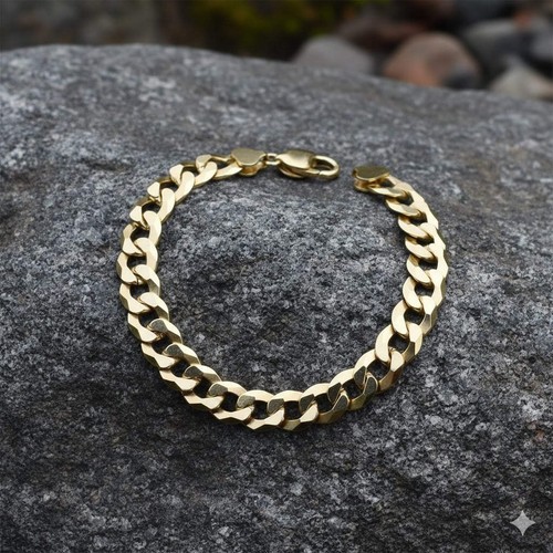 18kt gold herren panzerarmband - gold,