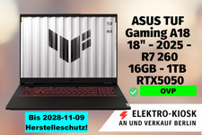 Asus TUF Gaming A18 18" - 2025 - R7 260 - 16GB - 1TB - RTX5050 Pc Gaming Laptop