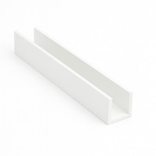 Profil 20cm 3mm - u, weiß