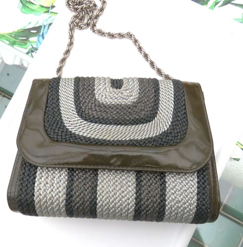 Damen lack leder hand tasche - leder,