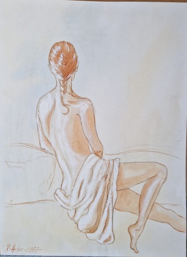 Aquarellbild gebraucht 24 - 32, x