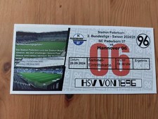 Fan Sammler Ticket 2024/25 2.Bundesliga SC Paderborn 07 vs Hannover 96