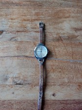 Fossil Damenuhr Georgia, 32 mm Gehäusegröße, Quarzwerk, Lederarmband