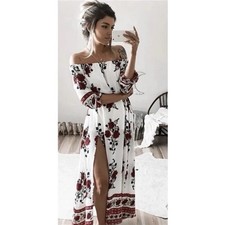 Sommerkleid Off-Shoulder Boho