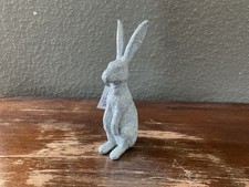 Glitzer Osterhase Silber groß