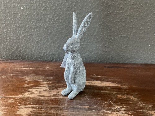 Glitzer osterhase silber groß - silber,