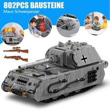 VIII Maus Panzer Modell Bauspielzeugset WW2 Militär Panzer Klemmbausteine 802pcs
