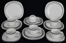 6x Rosenthal Studio Line Suomi Anthrazit Gedeck Kaffeetasse Untertasse Teller