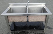 Edelstahl Gastro Doppel Spüle